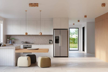 Plafond WOODY 3 madera natural + 3x bombilla LED GU-10 4000K Fría 7W 630lm