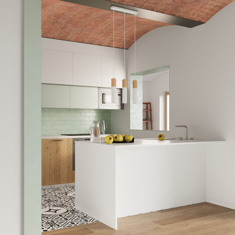 Plafond PABLO blanco + 1x bombilla LED GU-10 4000K Fría 7W 630lm