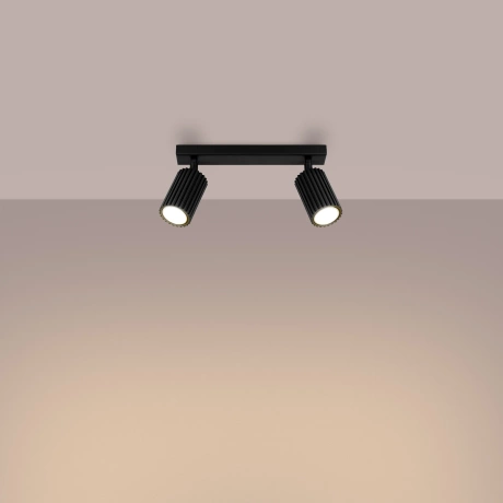 Lámpara de techo KARBON 2 negra