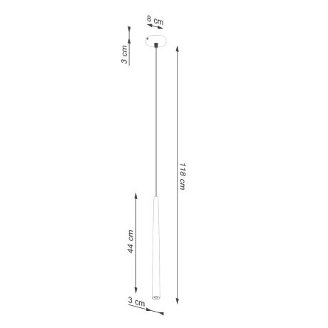 Lámpara pedant BLISS 1 negro