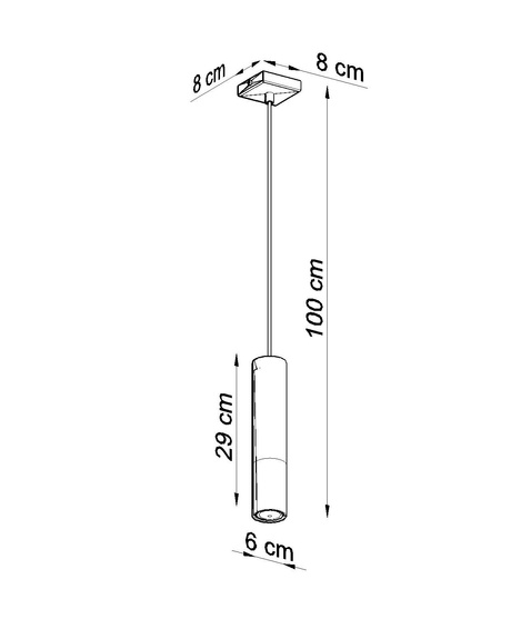 LOOPEZ 1 lámpara colgante negro/cromo + 1x bombilla LED GU-10 4000K fría 7W 630lm