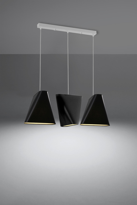 Lámpara de araña BLUM 3 negra + 3x bombilla LED E27 4000K Fría 7,5W 650lm