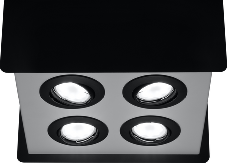 Plafond STEREO 4 blanco/negro