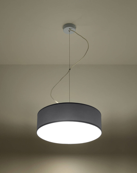 Lámpara colgante ARENA 35 GRIS + 2x bombilla LED E27 3000K Cálida 7,5W 620lm