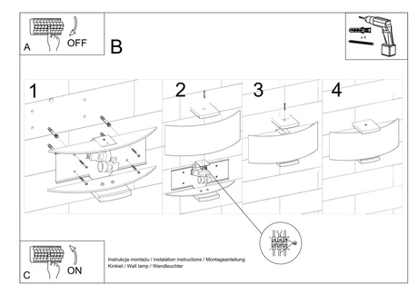 Aplique EMILIO + 2x bombilla LED E14 3000K 8W 620lm