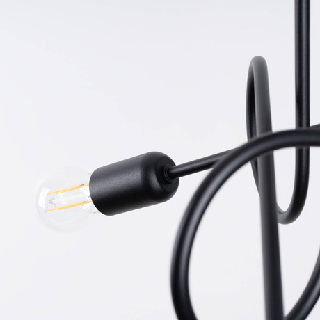 SUPEŁ 3 lámpara de araña negra = 3X E27 bombilla LED 3000K 7W 760lm