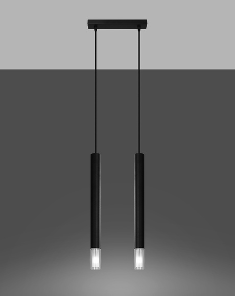 WEZYR 2 lámpara colgante negro + 2x bombilla LED G9 3000K Warm 4.5W 510lm