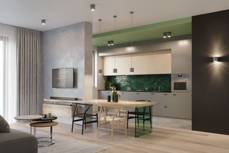 Plafond ORBIS 1 gris + 1x bombilla LED GU-10 3000K Cálida 7W 620lm