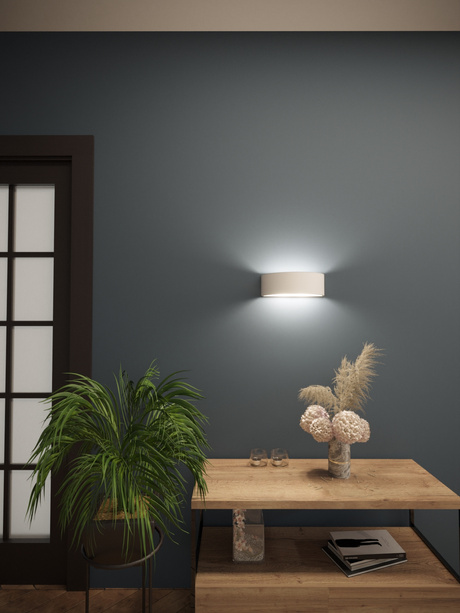 Aplique de cerámica ATENA 20 blanco + 1x bombilla LED E27 3000K Cálida 7,5W 620lm