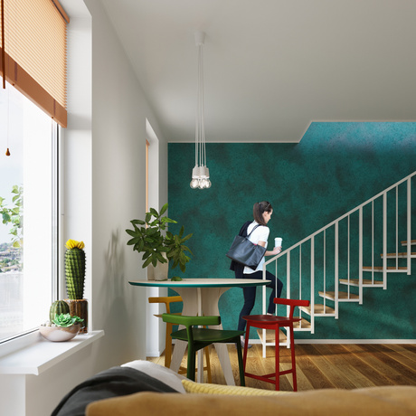 DIEGO 1 lámpara colgante blanca + 1x bombilla LED E27 3000K Cálida 7,5W 620lm