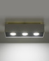 Plafond MONO 3 blanco + 3x Bombilla LED GU-10 4000K Fría 7W 630lm