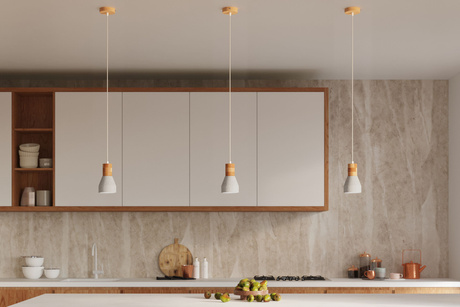 QUBIC lámpara colgante gris + 1x bombilla LED E27 4000K Fría 7,5W 650lm