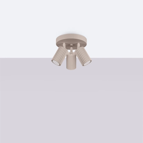 Lámpara de techo KARBON 3P taupe