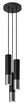 LOOPEZ 3P lámpara colgante negro/cromo + 3x bombilla LED GU-10 4000K Fría 7W 630lm