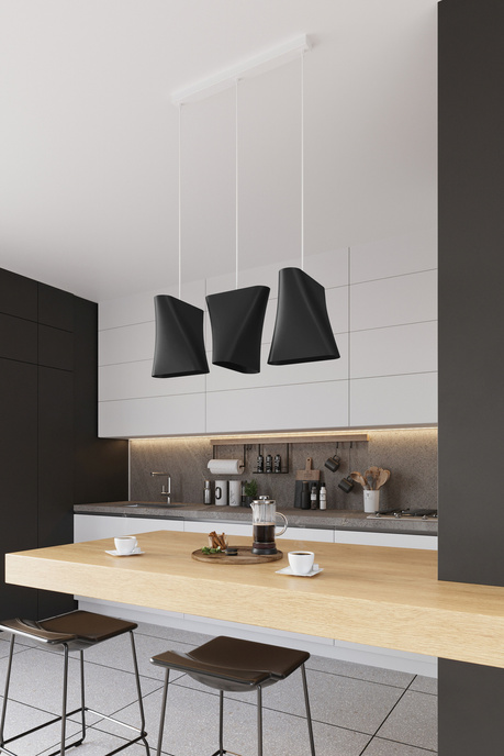 Lámpara de araña BLUM 1 negra + 1x bombilla LED E27 3000K Cálida 7,5W 620lm