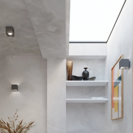 Lámpara de pared QUAD 1 antracita