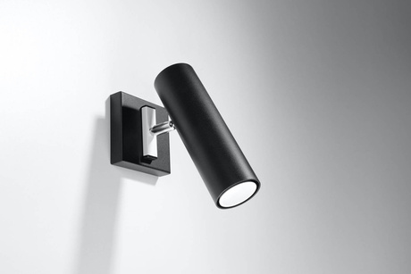 Aplique DIREZIONE negro + 1x bombilla LED GU-10 3000K Cálida 7W 620lm