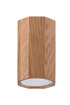 Plafond ZEKE 10 roble + 1x bombilla LED GU-10 3000K Cálida 7W 620lm