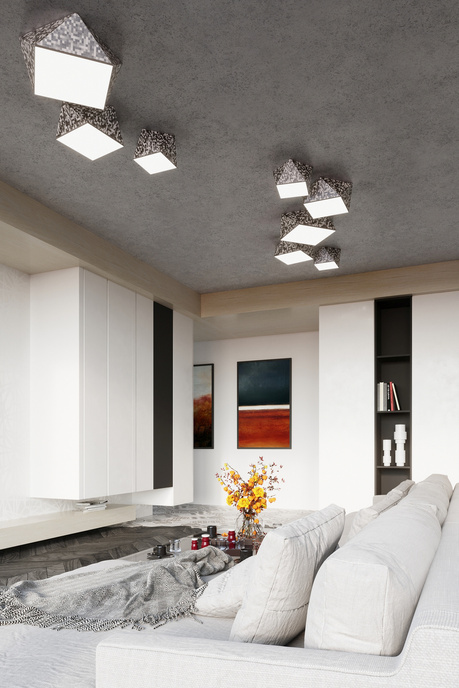 Plafond HEXA 35 CEKIN + 2x bombilla LED E27 3000K Cálida 7,5W 620lm