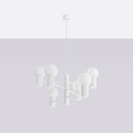 Araña HALO 6 blanca