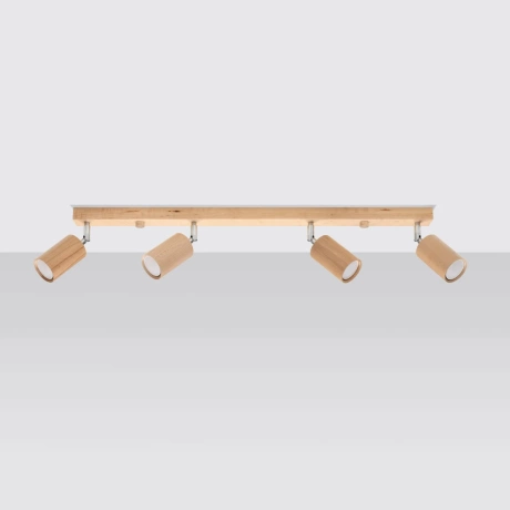 Lámpara de techo BERG 4 madera natural