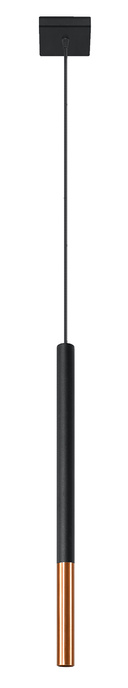 Lámpara colgante MOZAICA 1 negro/cobre + 1x bombilla LED G9 4000K Fría 4,5W 530lm