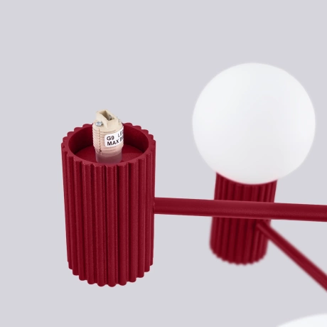 Araña HALO 6 burdeos