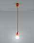 DIEGO 1 lámpara colgante naranja + 1x bombilla LED E27 3000K Cálida 7,5W 620lm
