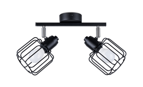 BELUCI 2 plafond negro + 2x bombilla LED E14 3000K Warm 7.5W 620lm