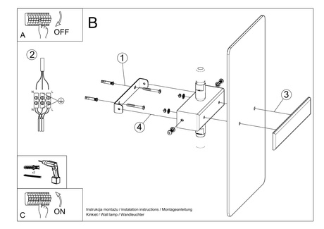 Aplique AZALIA + 2x bombilla LED G9 4000K Fría 4,5W 530lm