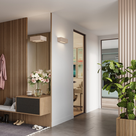 Aplique de cerámica RIGATA taupe