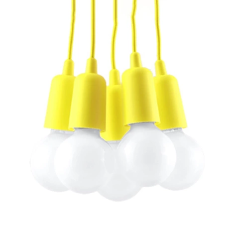 Lámpara colgante DIEGO 5 amarillo