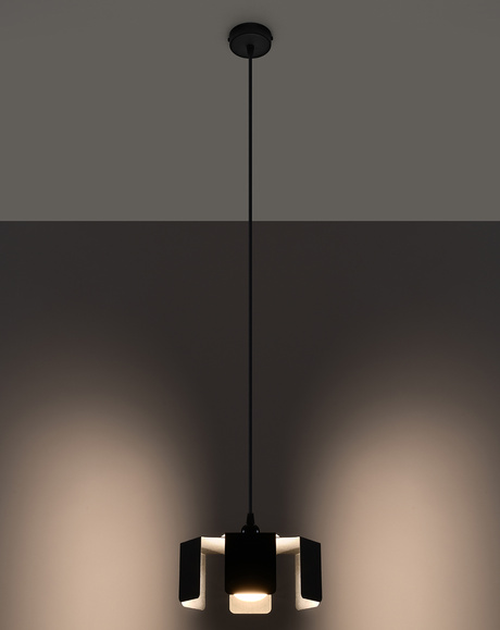 Lámpara colgante TULIP negra + 1x bombilla LED E27 4000K Fría 7,5W 650lm