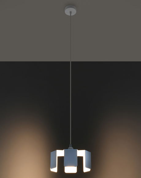 TULIP lámpara colgante blanco + 1x bombilla LED E27 4000K Fría 7,5W 650lm