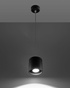 Lámpara colgante ORBIS 1 negro + 1x bombilla LED GU-10 4000K Fría 7W 630lm