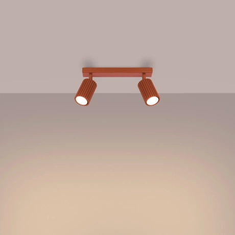 Lámpara de techo KARBON 2 rojo ocre