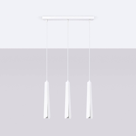 PRYSM Lámpara colgante 3L blanca + 3x bombilla LED G9 3000K Cálida 4,5W 450lm