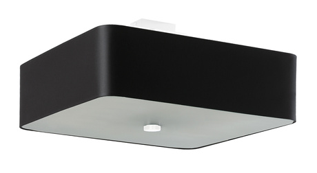 Plafond LOKKO 45 negro + 5x bombilla LED E27 4000K Fría 7,5W 650lm