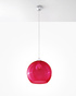 Lámpara colgante BALL roja + 1x bombilla LED E27 4000K Fría 7,5W 650lm