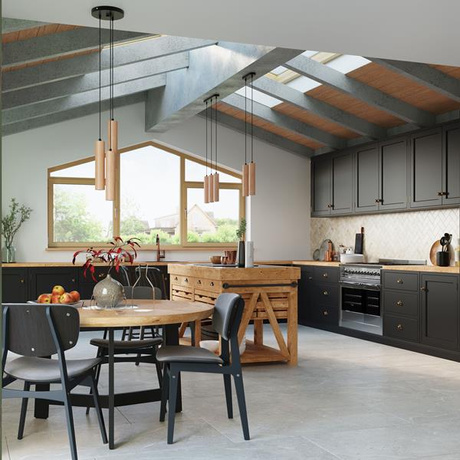 LINO 3P lámpara colgante madera natural + 3x LED GU-10 4000K Frio 7W 630lm bombilla