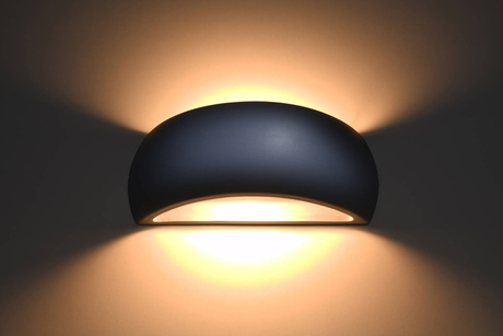 PONTIUS aplique de cerámica gris + 1x bombilla LED G9 3000K Warm 4.5W 510lm