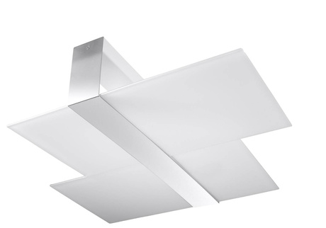 Plafond MASSIMO cromado + 2x bombilla LED E27 3000K Cálida 7,5W 620lm