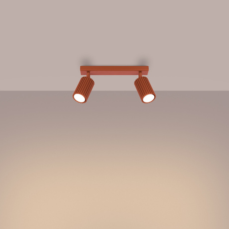 Lámpara de techo KARBON 2 rojo ocre