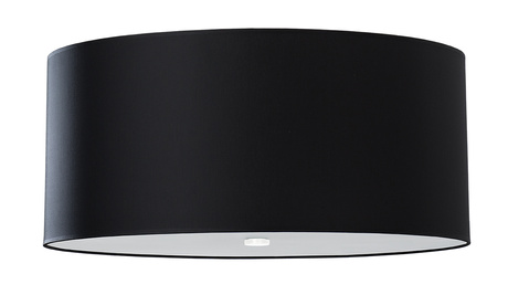 Plafond OTTO 60 negro + 5x Bombilla LED E27 3000K Cálida 7,5W 620lm