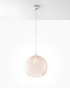Lámpara colgante BALL champán + 1x bombilla LED E27 4000K Fría 7,5W 650lm