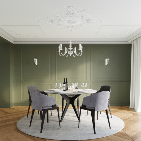 Lámpara de araña MINERWA 5 blanca + 5x bombilla LED E14 4000K Fría 7,5W 650lm