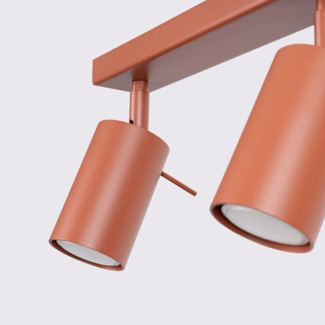 Plafón RING 6L rojo ocre