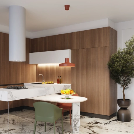 Lámpara colgante BILO rojo ocre