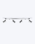 Plafond RING 4L cromado + 4x bombilla LED GU-10 3000K Cálida 7W 620lm
