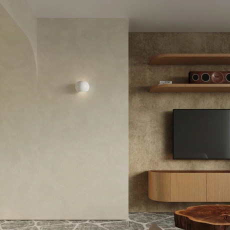 Aplique barnizado GLOBE blanco brillo